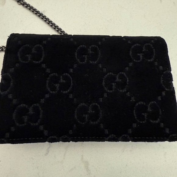 GUCCI super mini Dionysus black velvet bag - Picture 2 of 4